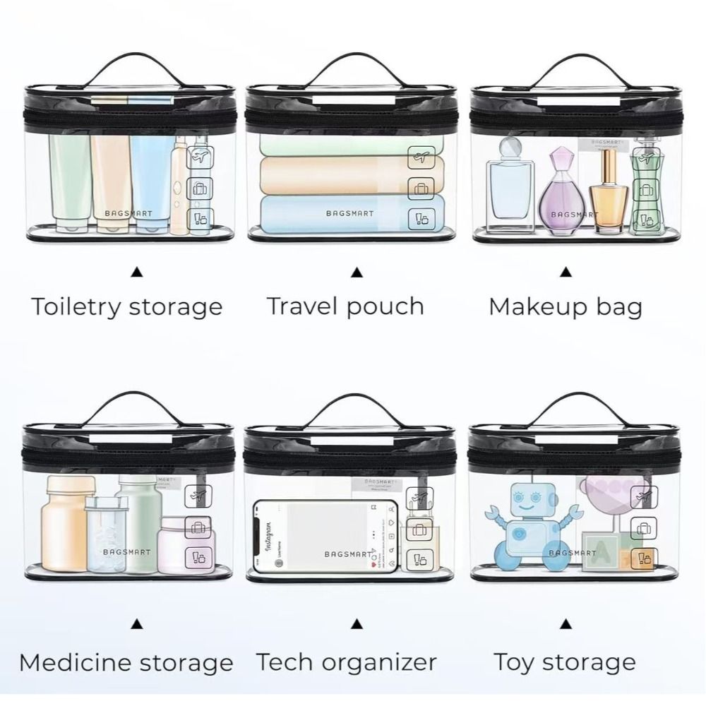 Cosmetic Bags - Portable Clear Toiletry Bag Large Capacity