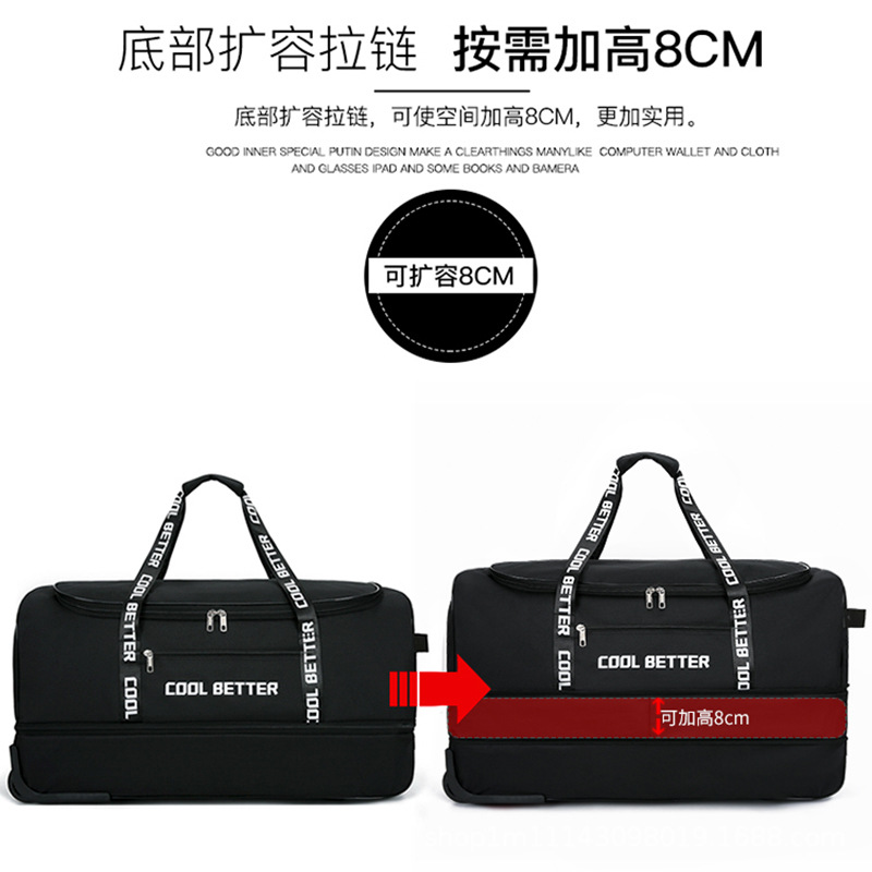 Large Capacity Tie Rod Bag Men - đánh giá và giá Foldable Rolling Luggage Bag