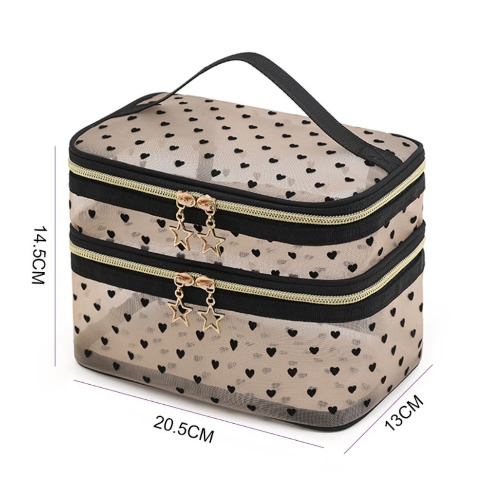 New Nylon Makeup Bag Double-la - đánh giá và giá Cosmetic Bags