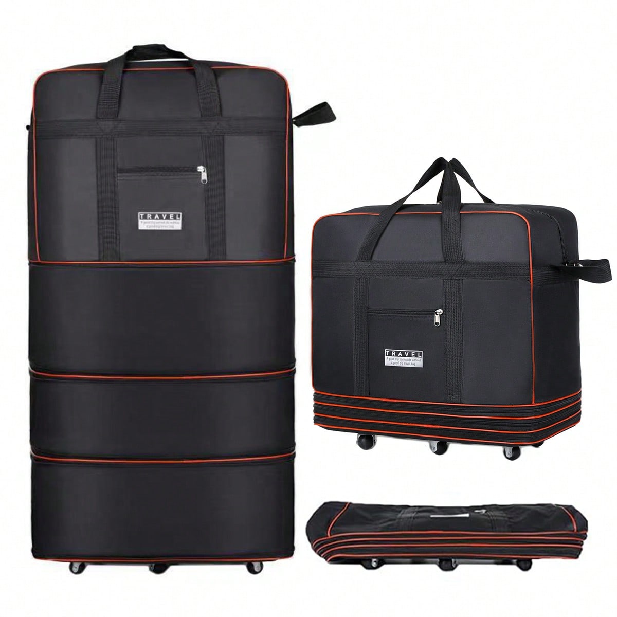 Black Collapsible Rolling Trav - đánh giá và giá Foldable Rolling Luggage Bag