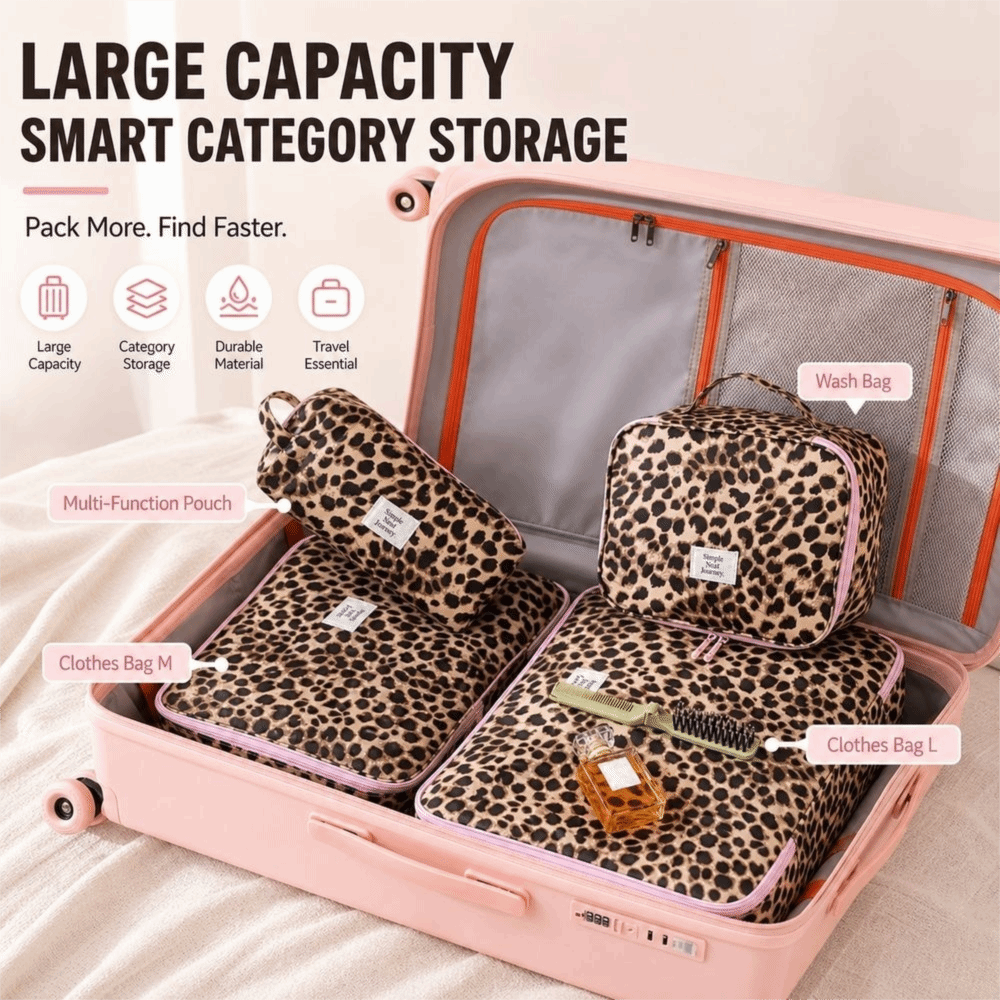 Waterproof Leopard Makeup Bag  - đánh giá và giá Cosmetic Bags